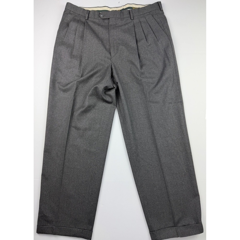 Principe Napoli Italy Gray Pleated Wool Dress Pants Men's Size 40 Made in Italy